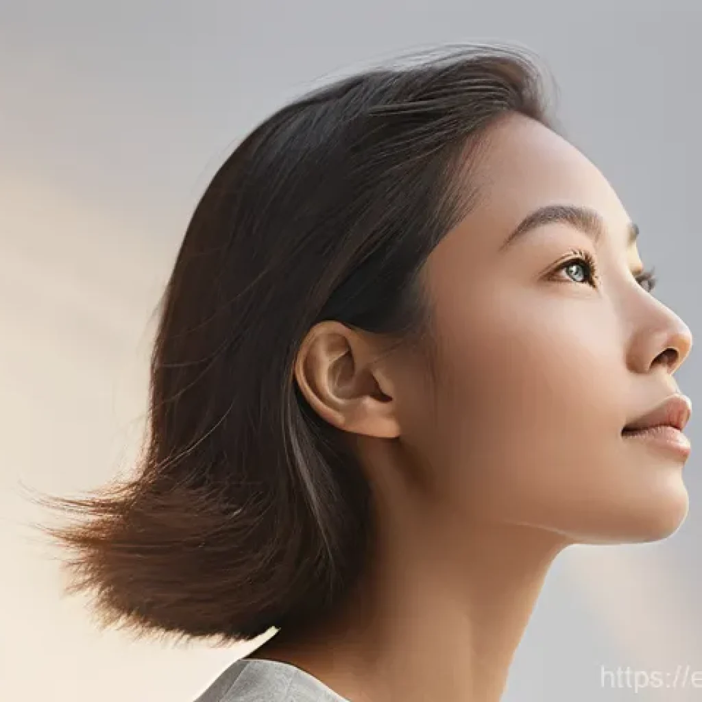 두피 가려움증 완화 샴푸 - **Image Prompt: Balanced Scalp Ecosystem**
    A serene, close-up portrait of a woman (20s-30s, any ...