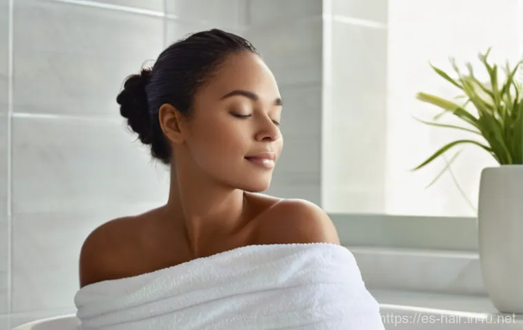 아로마테라피 샴푸 추천 - Prompt 1: Serene Aromatherapy Shower Experience**